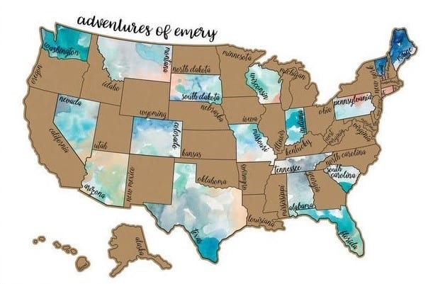 Scratch off map
