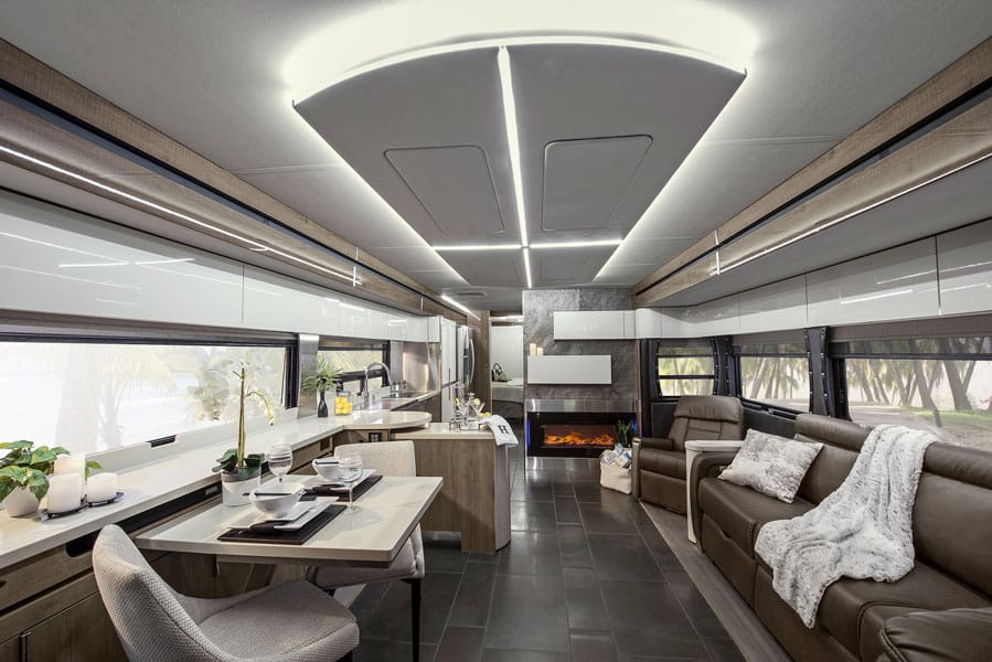 travel trailer white interior