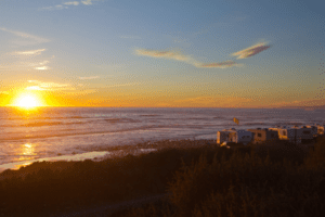 RV camping on the beach