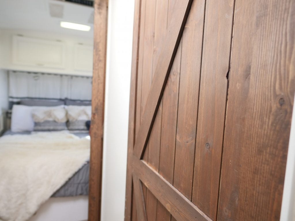 Barn door in RV