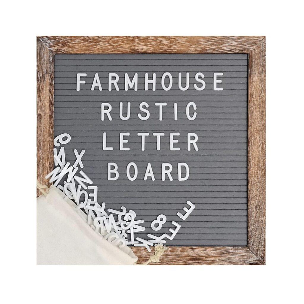 Modern RV décor letter board