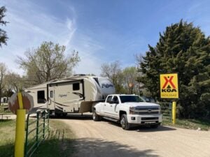 KOA sign Best RV Parks in Kansas