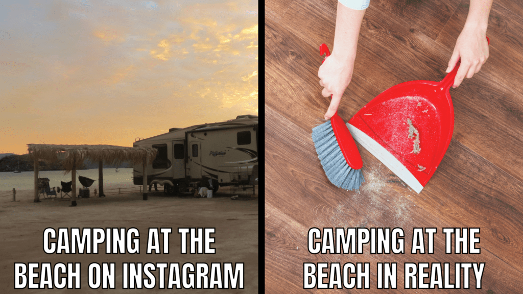 Funny RV Camping Meme: Beach Camping