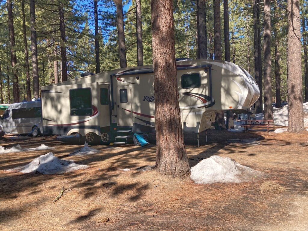 Campsite at Thousand Trails Lake Tahoe
