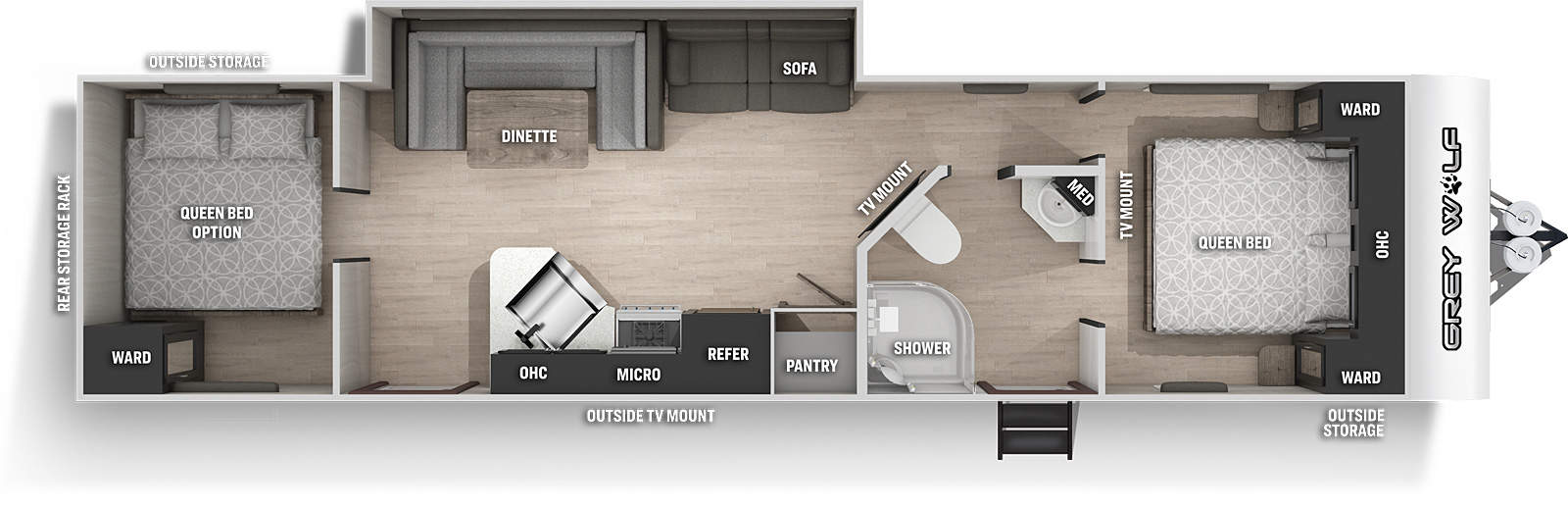 12 Spacious Travel Trailers with 2 Queen Beds (2024 Models)