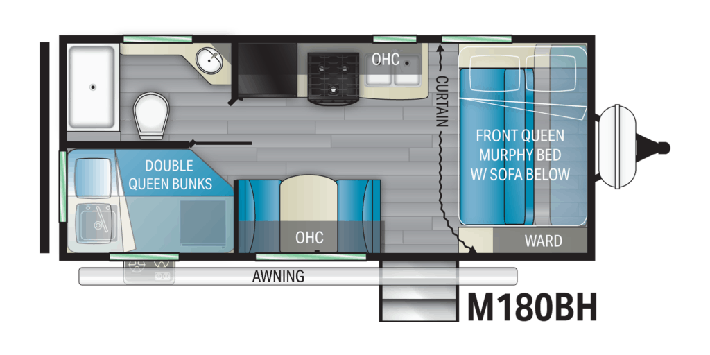 travel trailers for sale with 2 bathrooms