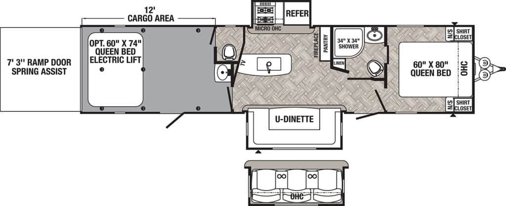 Travel Trailers with Two Queen Bedrooms: Puma 33THDS