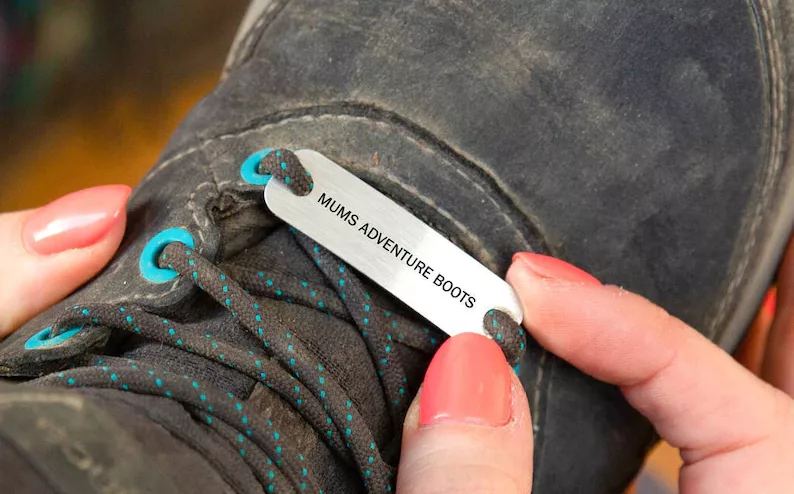 Hiking boot tag