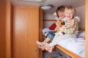 Bunk beds inside RV