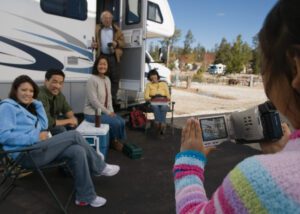 Friends at the RV campsite
