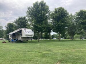 Fifth wheel empty RV park