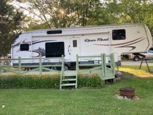 DIY RV Steps with a Platform