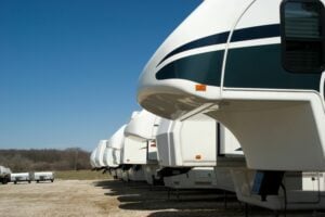 RVs on consignment at dealership 