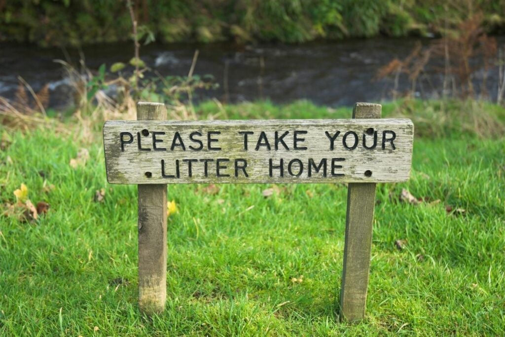 No littering sign