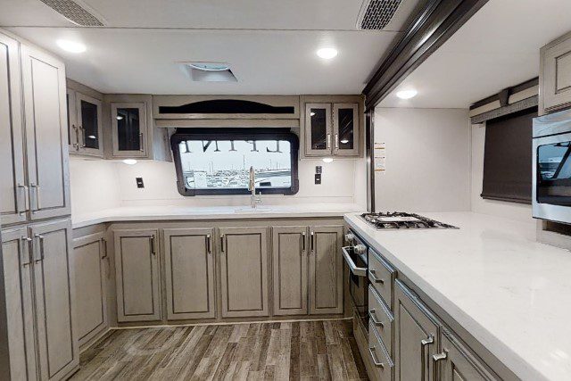 Front Kitchen in the Alpine Fifth Wheel