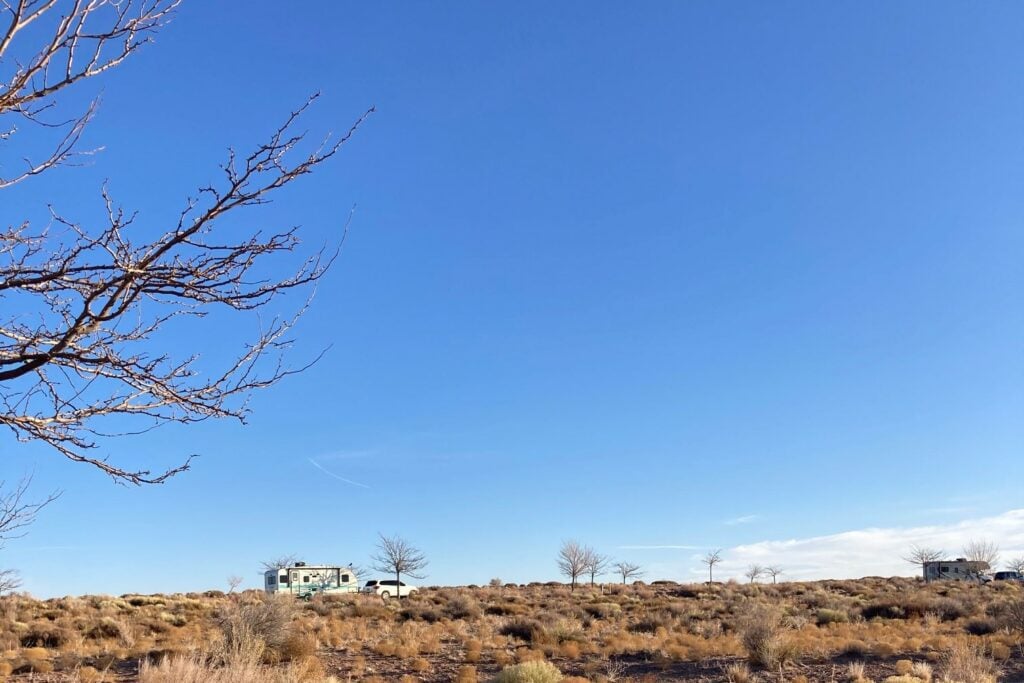 RV campers pared far apart