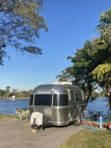 Small Airstream on Lake