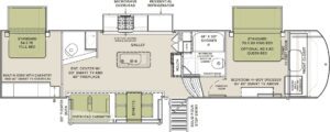 Travel Trailers with Two Queen Bedrooms: Vilano 393GS
