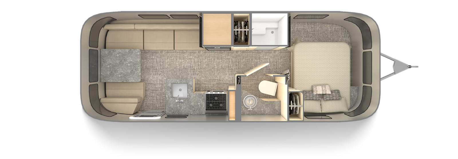 Travel Trailers with Twin Beds: Airstream Flying Cloud 25FB