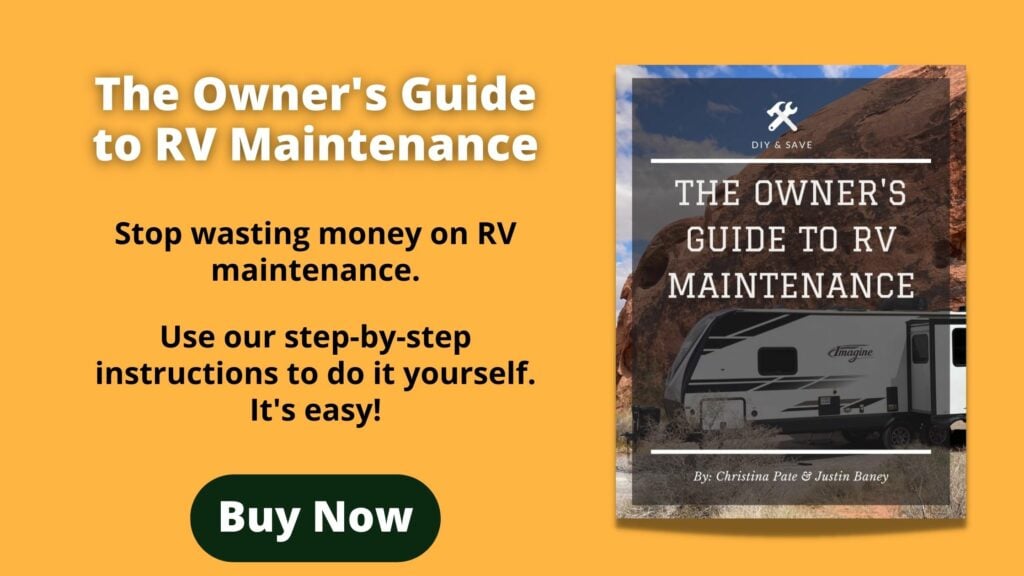 Banner ad for RV maintenance ebook