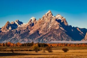 Mountains and foreground in National Park.