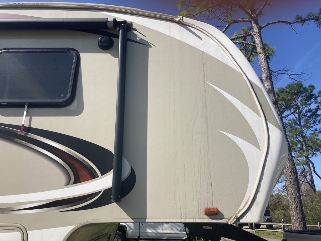 Black Streaks Starting on a Fifth Wheel RV