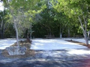 Campsite at Florida Keys state park.