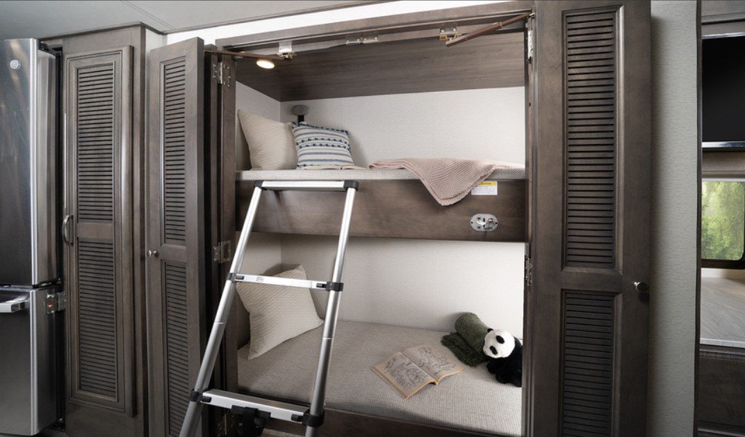 Bunk beds in the Reatta motorhome RV.