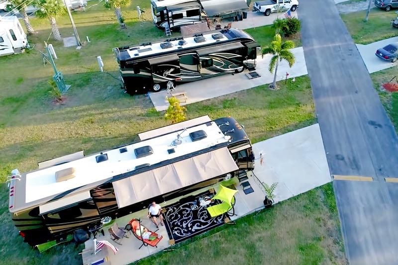 Aerial view of Florida RV park