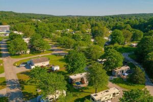 Aerial view of Sun Outdoors RV park.