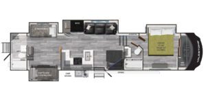 Fifth Wheels with Lofts:  Milestone 386BH