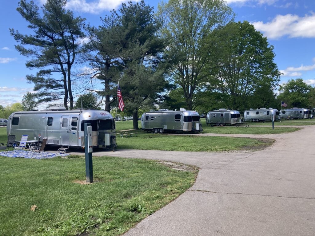 Airstreams at the Kentucky Horse Park RV Campground.