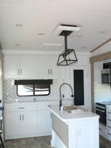 Remodeled RV interior.