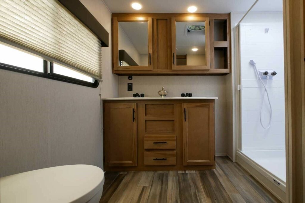 RVs with Large Bathrooms: Forest River Arctic Wolf 3910SUITE