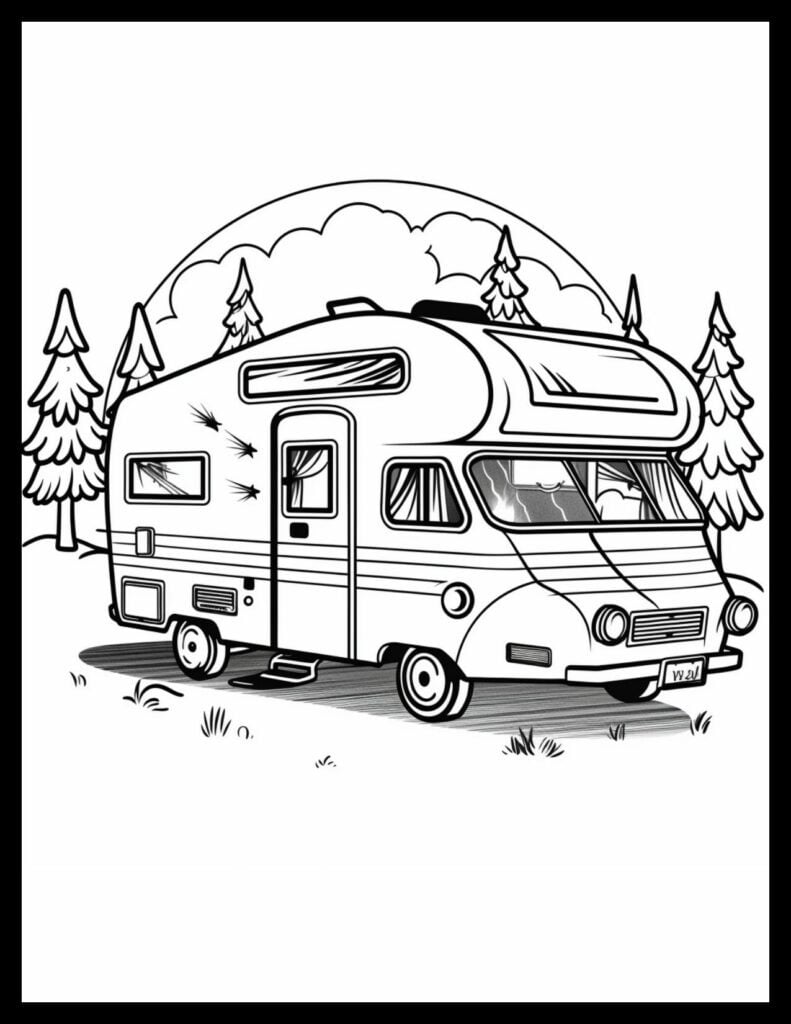 Motorhome Coloring Page