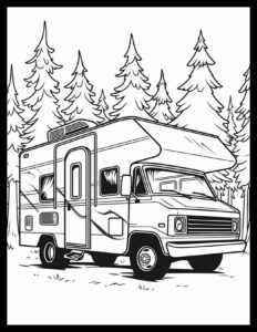 20 Free, Printable RV & Camper Coloring Pages (For All Ages)