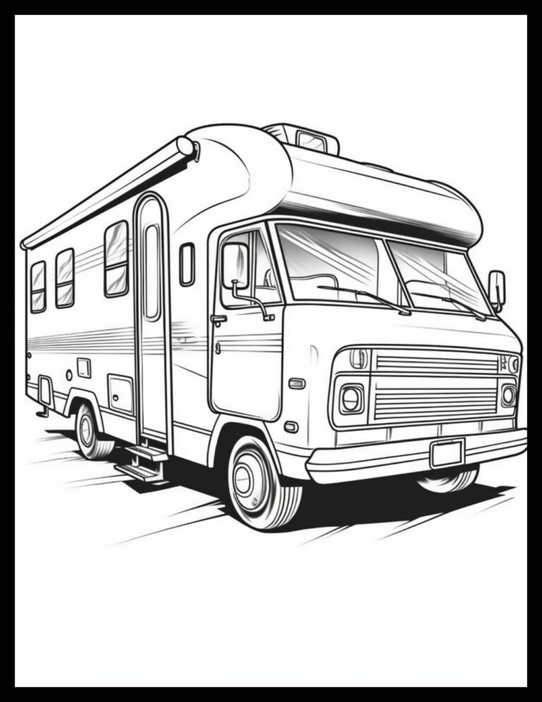 20 Free, Printable RV &amp; Camper Coloring Pages (For All Ages)