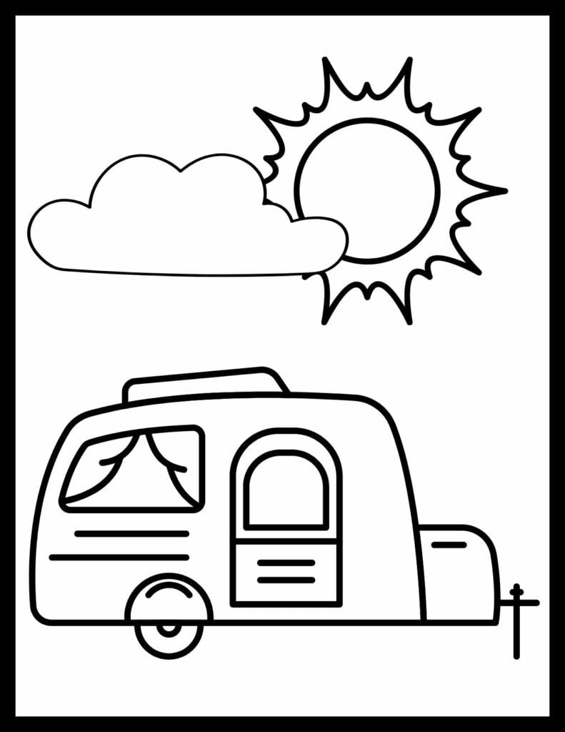 Toddler RV Coloring Page