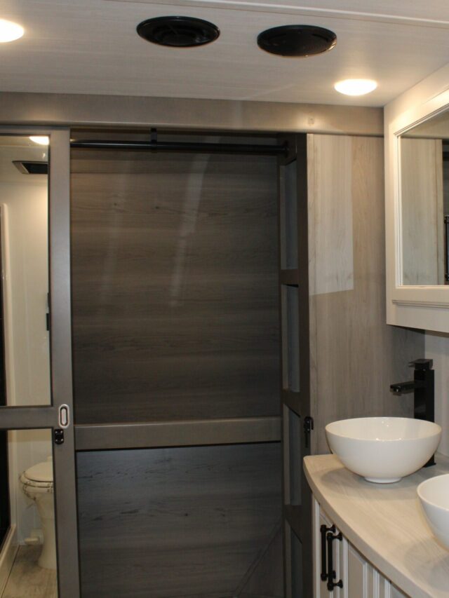 RV Bathrooms Large Enough for  Dance Party!