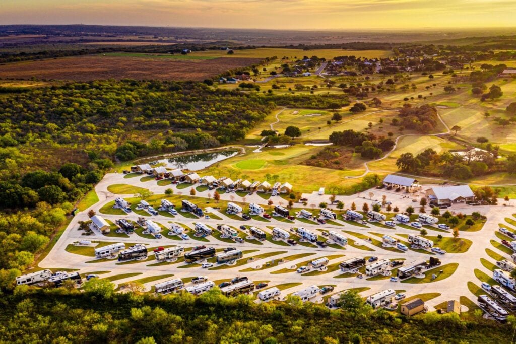 Alsatian RV Resort from aerial view
