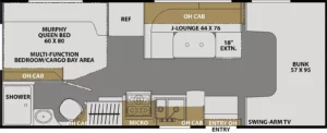 Class C Toy Hauler Floorplan: Coachmen Freelander