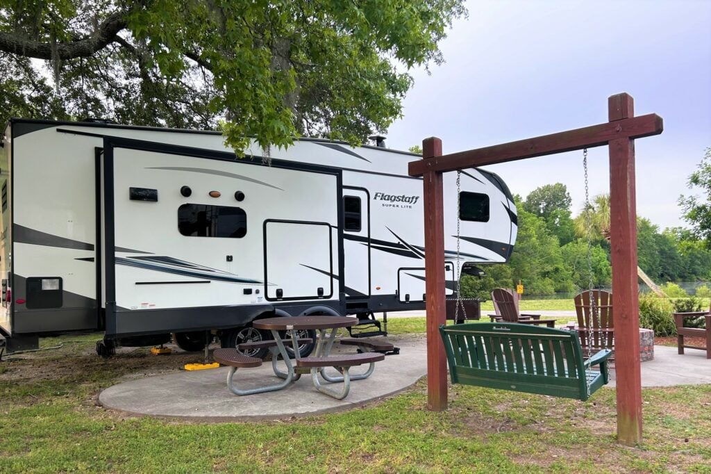 Fifth Wheel at RV Resort Campsite