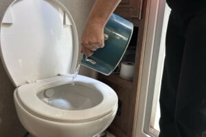 How to Unclog an RV Toilet: Use Hot Water