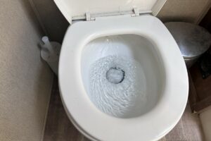 Water in RV Toilet Bowl