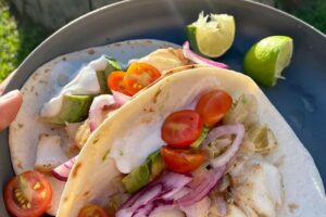 Campfire fish tacos