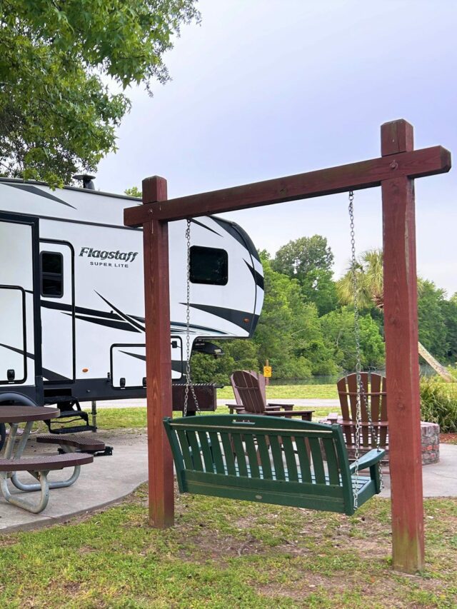 Fifth Wheel at RV Resort Campsite