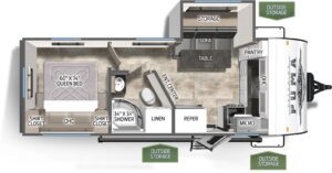 Best Travel Trailers with Front Kitchens: Palomino Puma 22FKQ