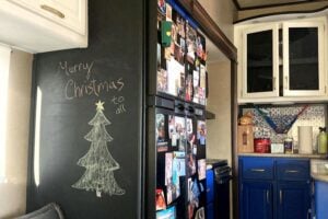 RV Christmas Decorations: Chalkboard Wall