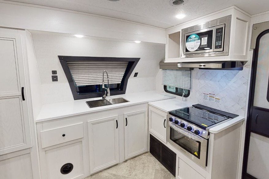 Best Travel Trailers with Front Kitchens: SolAire Ultra Lite 230FKBS