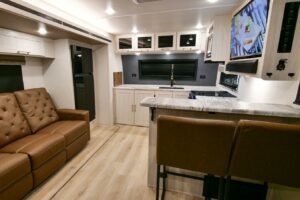 Best Travel Trailers with Front Kitchens: Forest River Grand Surveyor 268FKBS